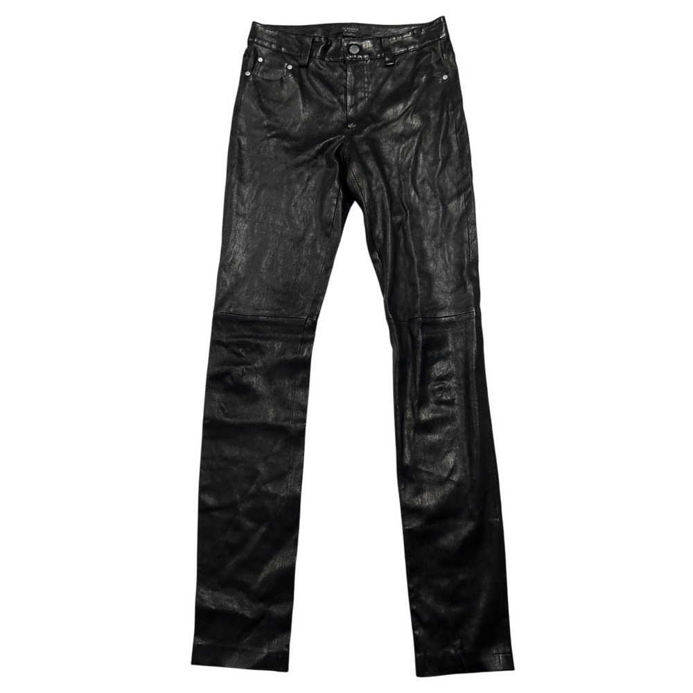 Classics by Worth Pants Size 0 Genuine Leather Skinny Rocker Grunge Punk